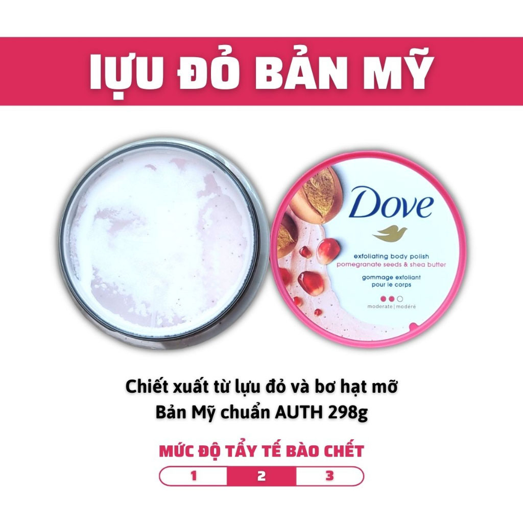 [Bản Mỹ] Tẩy Da, Tế Bào Chết Body Toàn Thân Dove Mỹ Date 2025 Giúp Da Mịn Màng Căng Bóng 298GR - Wincy Mart | BigBuy360 - bigbuy360.vn