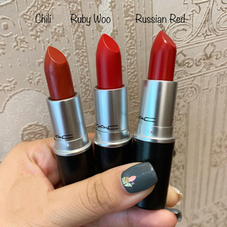 Son môi mac lipstick russian red ,707 ruby woo , chili 602 fullsize