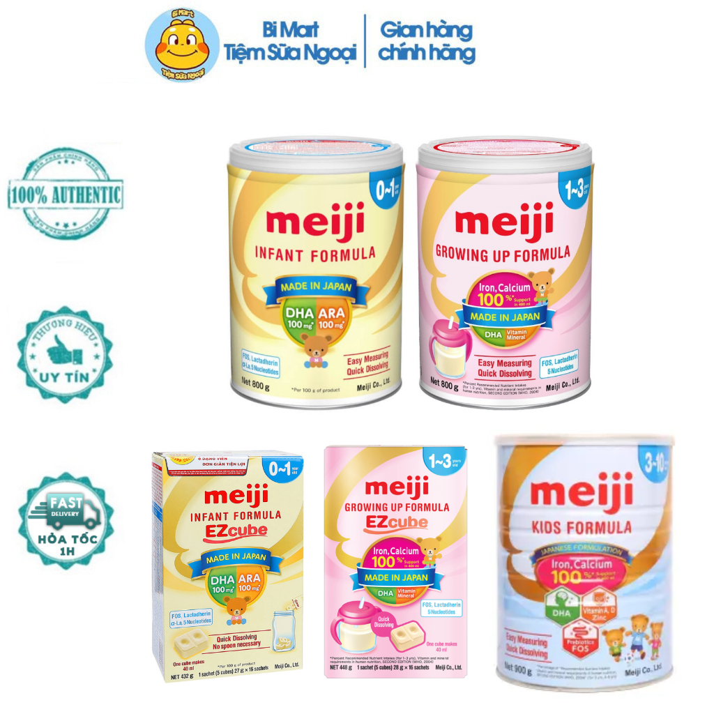 [Chính hãng] Sữa Bột Meiji Nhập Khẩu Số 0-1 và 1-3 và 3-10 800g Date dài