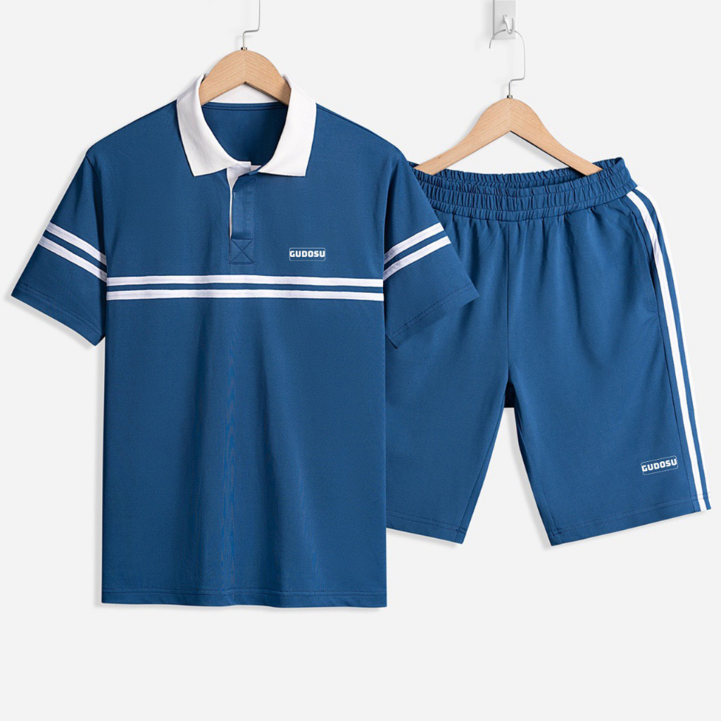 Bộ Thể Thao Nam Polo Cao Cấp Vải Thun Cá Sấu Co Giãn Đẹp J12