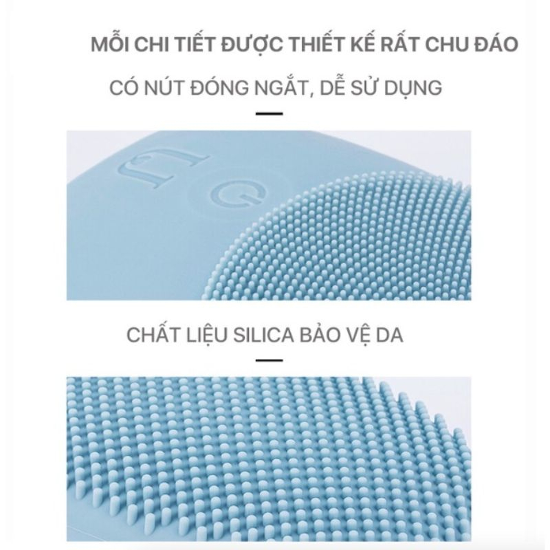 Máy rửa mặt silicone Mini.so cao cấp làm sạch sâu giúp da trắng sáng mịn màng XIAOMIMI
