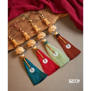 Khánh Liên Hoa Trang Trí Xe Hơi , Dây Treo Sen Gỗ Hoàng Dương Trang Trí Ô Tô