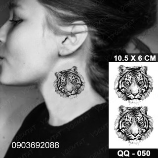Tattoo tiger cá tính, hình xăm dán tattoo con cọp qq-050, sticker tattoo hcm
