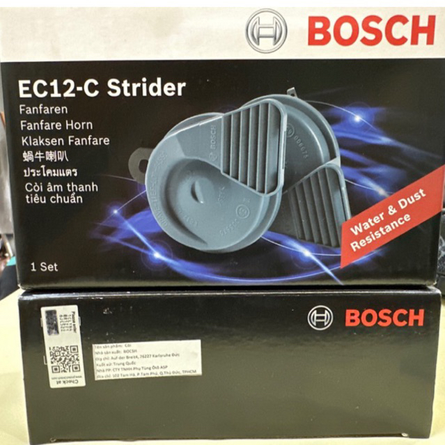 Còi BOSCH 12V dành cho ôtô - xe máy chống nước mẫu mới 2023