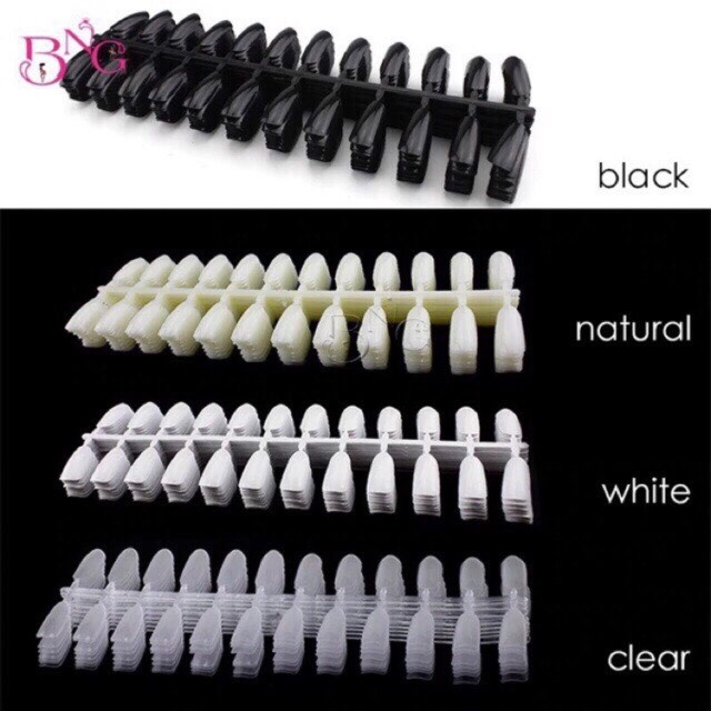 Móng Mẫu Vỉ Hình Tròn 1 Bịch 10 Vỉ 240 Móng Chuyên Dụng Học, Lên Mẫu Nail