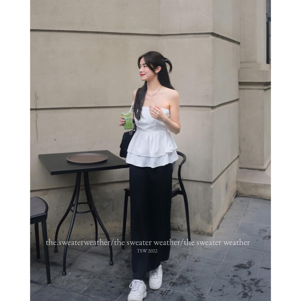 Áo quây trơn peplum chun lưng siêu xinh MaiA Ao3372