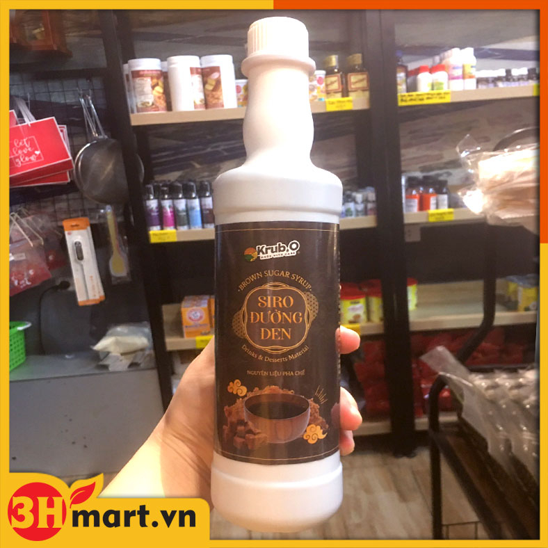 Siro đường đen Krub.O - Chai 580ml mẫu mới