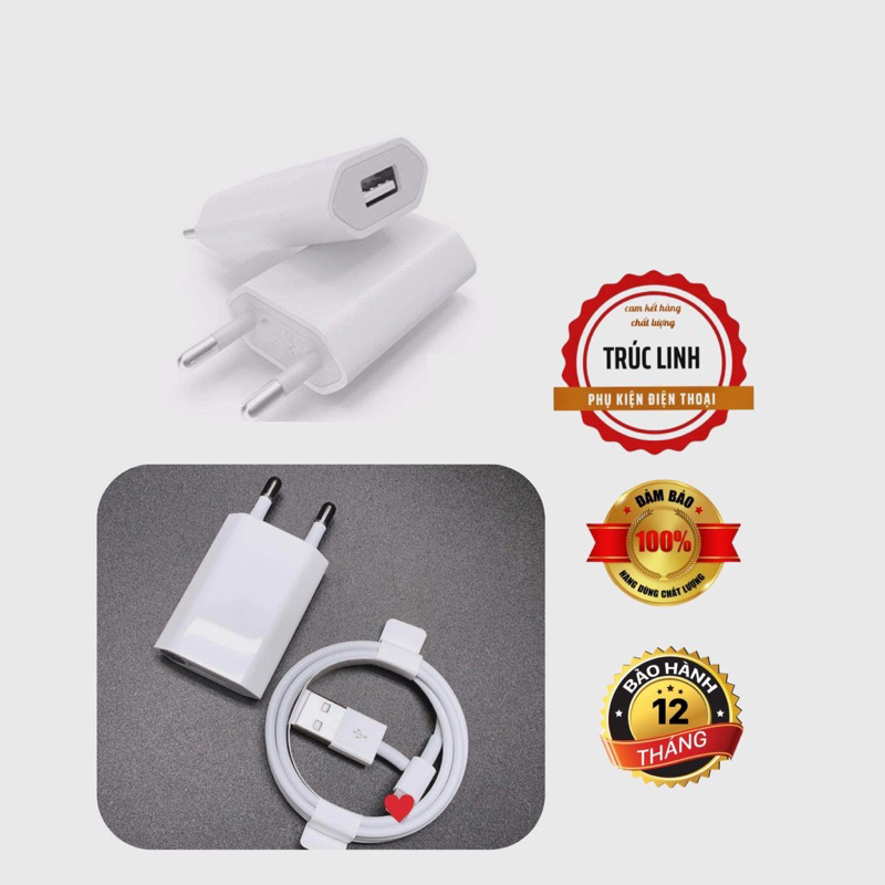 Bộ Sạc IP Hàng Chất Lượng Cao Không Nóng Máy Dành Cho Các Đời Ip5 >8 Bảo Hành 12 tháng