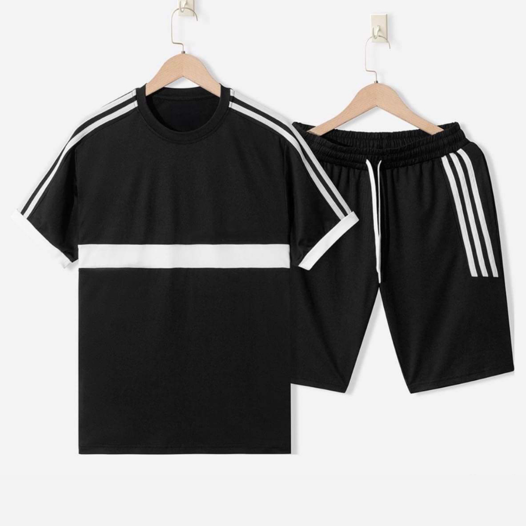 Bộ Quần Áo Nam Thể Thao Cổ Tròn Vải Thun Cá Sấu Co Giãn VESCA J6