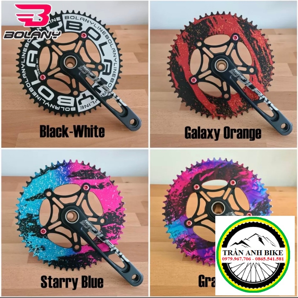 Đùi đĩa  rỗng xe đạp nhôm 130BCD BOLANY - Đĩa rời nhôm BOLANY LITEPRO