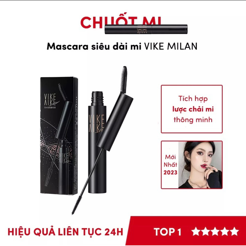 Mascara Tăm Vike Chuốt Mi Đầu Chải Siêu Nhỏ Không Lem Không Trôi