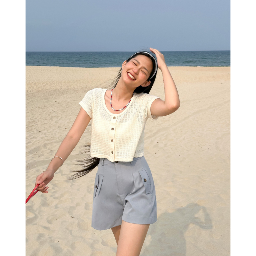 Áo thun lưới nút gỗ - Tyribee Clothing