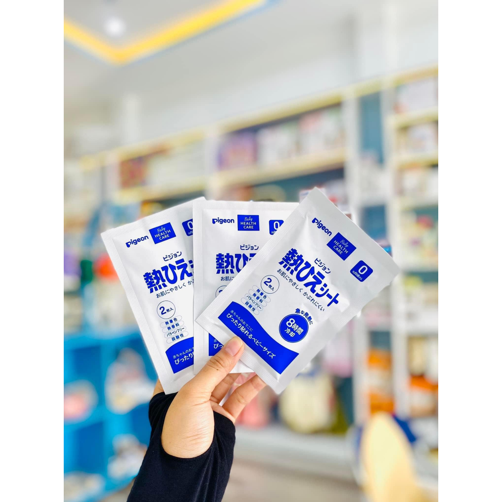 Miếng dán hạ sốt Pigeon Nhật Bản, Khăn hạ sốt cho bé từ sơ sinh