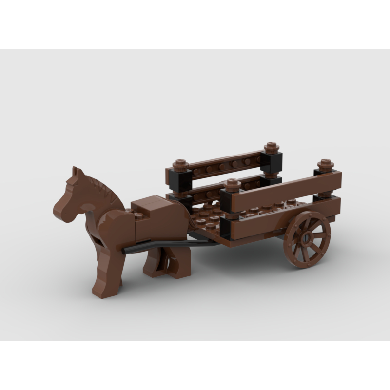 Đồ chơi lắp ráp Lego Moc Castle xe ngựa