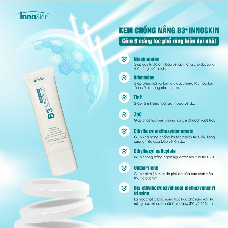 Chống Nắng innoskin B3 Suncream Chính Hãng