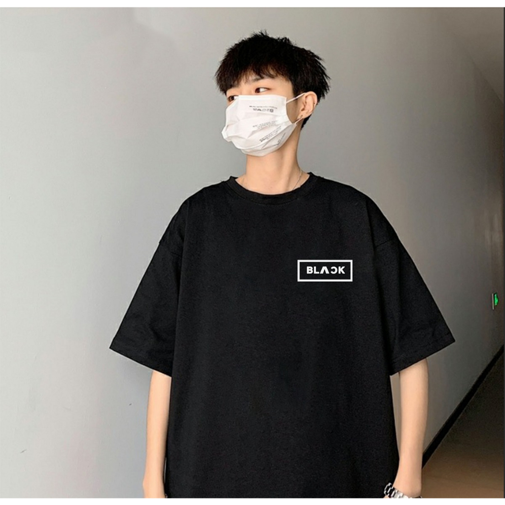 Áo thun Unisex nam nữ,Áo phông from rộng tay lở logo 'black' sản phẩm có hai màu trắng và đen