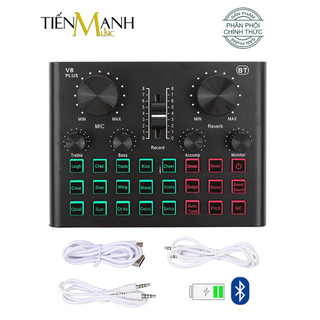Sound Card Thu Âm Thanh, Livestream, Hát Karaoke Cuvave V8 Plus - Bluetooth Pin Sạc USB Audio Interface Soundcard V8Plus
