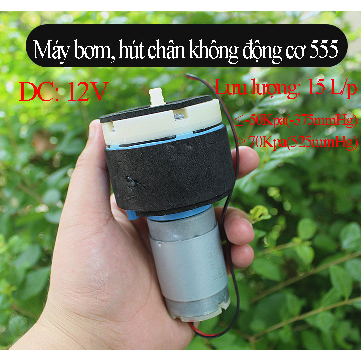 Mohinhrobot Máy bơm hút chân không, bơm không khí, oxy động cơ 555 dc12v