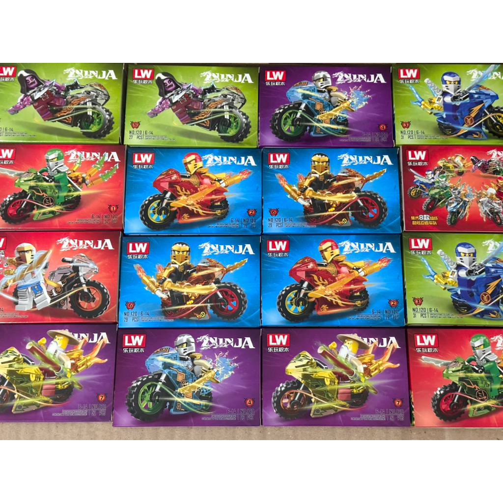 Lego Ninja đi xe moto Lego Khủng Long Lắp Ráp Xếp Hình Hộp Lego Noxe Knight