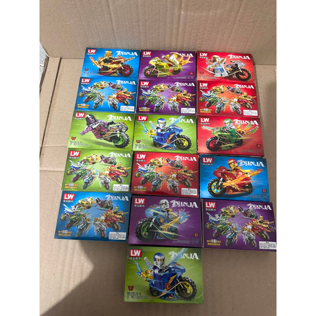 Lego Ninja đi xe moto Lego Khủng Long Lắp Ráp Xếp Hình Hộp Lego Noxe Knight