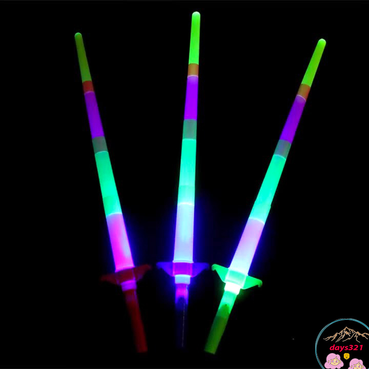 Gậy Phát Sáng Đồ Chơi 4 Đoạn, Kiếm Nhựa Có Đèn LED Phát Sáng Dành Cho Trẻ Em.
