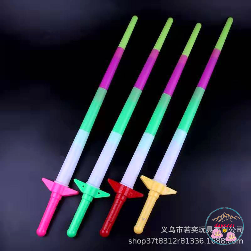 Gậy Phát Sáng Đồ Chơi 4 Đoạn, Kiếm Nhựa Có Đèn LED Phát Sáng Dành Cho Trẻ Em.