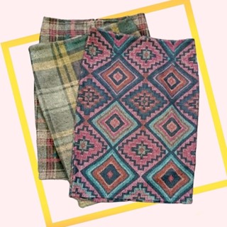 Chân váy bút chì dạ kẻ