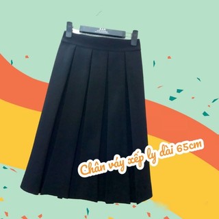 Chân váy xếp ly dáng dài