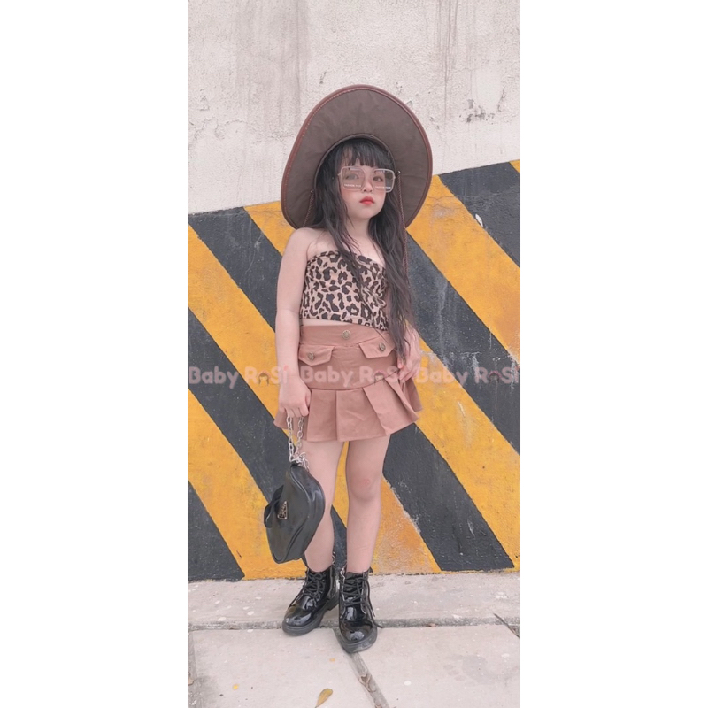 Chân váy  xếp ly mẫu 3 cho bé gái