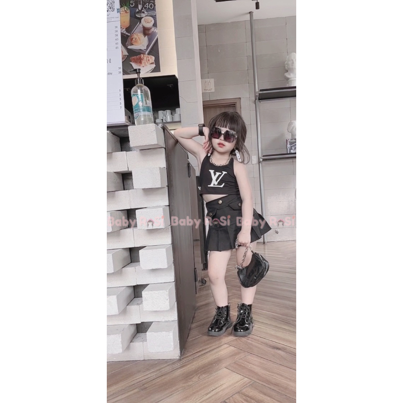 Chân váy  xếp ly mẫu 3 cho bé gái