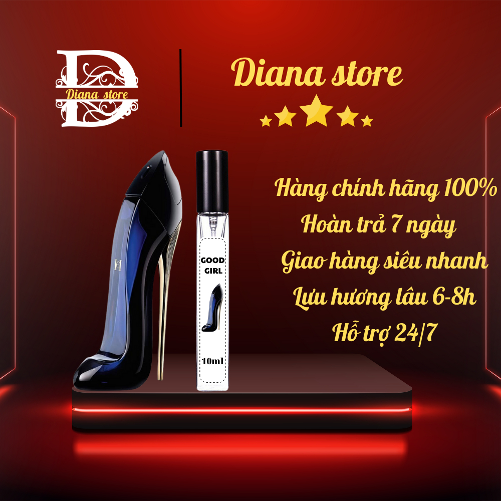 Nước hoa nữ nini carolina herrera good girl chiết 10ml thanh lịch, hấp dẫn- DIANA STORE
