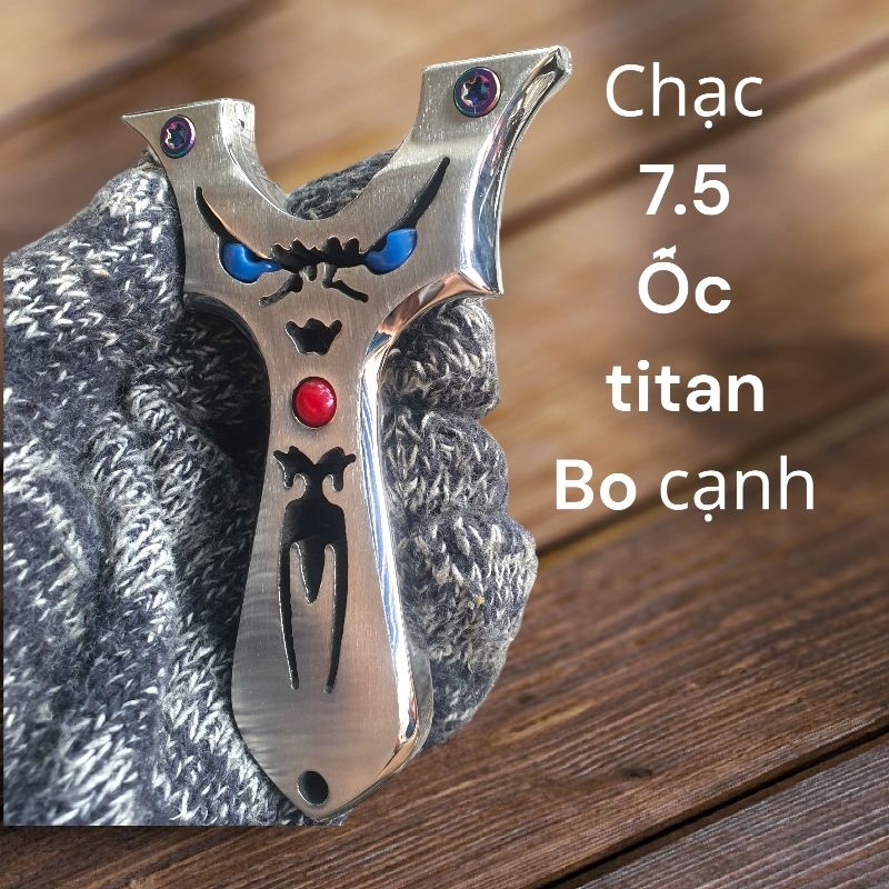 ná mắt xanh bo cạnh ốc titan hoàn thiện + tặng 1 dây hãng + lục giác