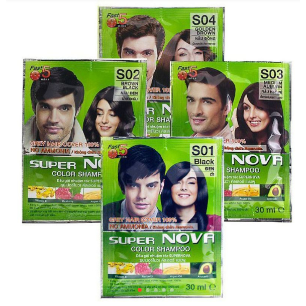 (1 gói) Dầu gội nhuộm tóc thảo dược DCASH SUPER NOVA (Thái Lan)