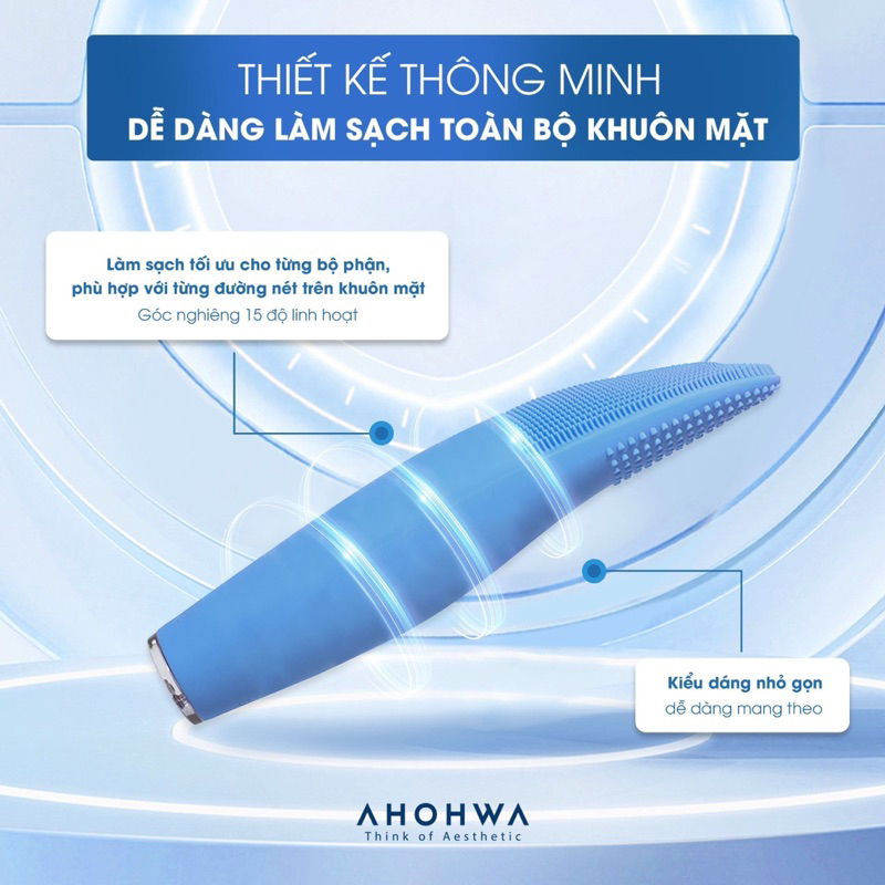 Máy rửa mặt rung sóng âm Ahohwa