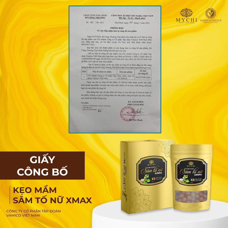 Kẹo Mầm Sâm Tố Nữ xmax Mychi - Phiên bản mới nhất từ Thảo Mộc 37
