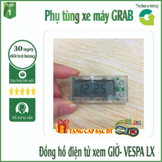 Đồng hồ điện tử xem giờ xe vespa lx- spd-283