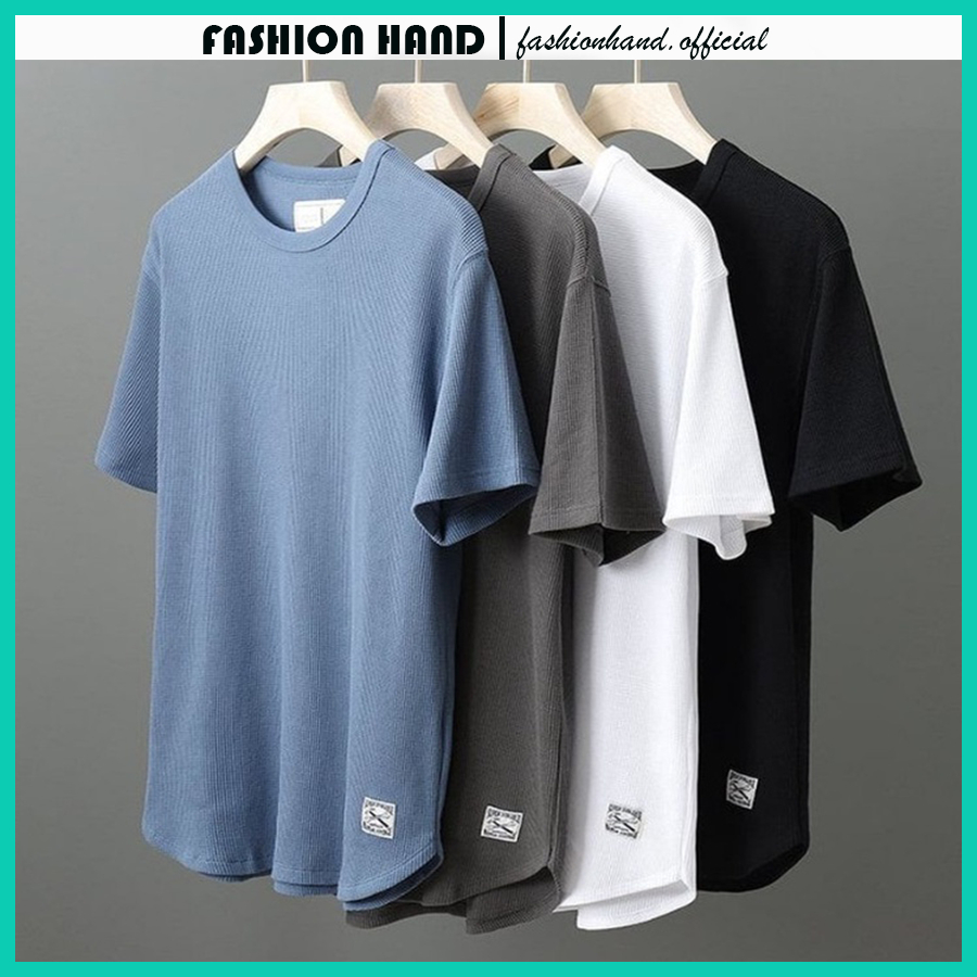 Áo phông nam tay ngắn cổ tròn chất vải cotton co giãn 4 chiều mặc cực mát - Fashion Hand