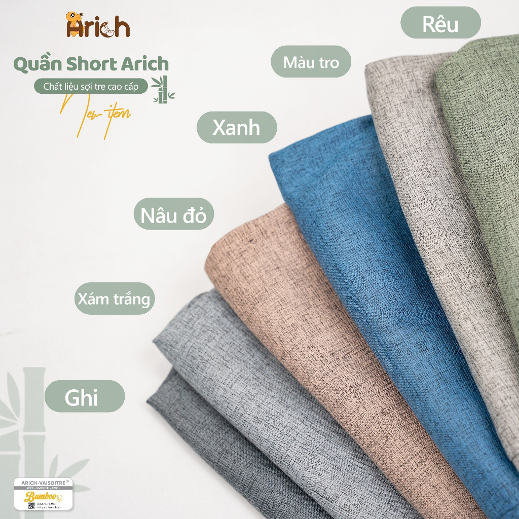 QUẦN SHORT VẢI SỢI TRE CAO CẤP ️
