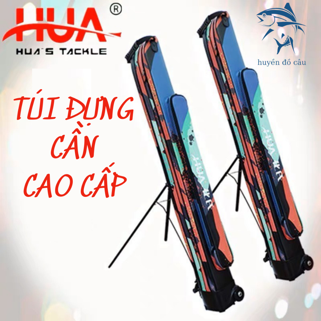 Bao Đựng Cần Câu Cá Cao Cấp HUA, Túi Đựng Cần Câu, Chất Liệu Da PU Chống Thấm Nước, H039