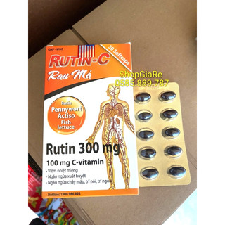 RUTIN - C rau má hỗ trợ điều trị viêm loét miệng, xuất huyết, chảy máu, trĩ ngoại trĩ nội