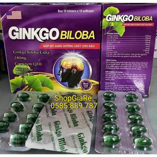 Hoạt huyết dưỡng não Ginkgo biloba 240mg HỘP 100