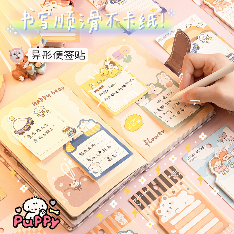 Giấy nhớ note đánh dấu, giấy ghi chú in hình hoạt hình cute dễ thương CREAMY