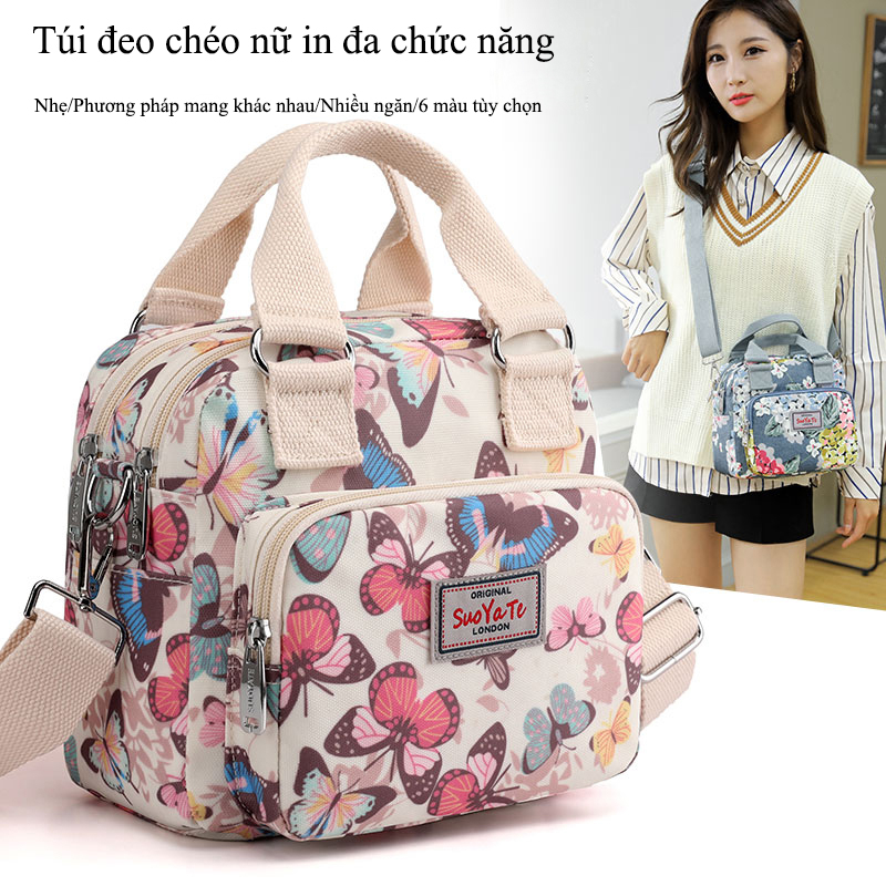 Túi Xách Nữ Màu Sắc Phong Cách Nữ Tính Thời Trang Túi Đeo Chéo Nhiều Ngăn
