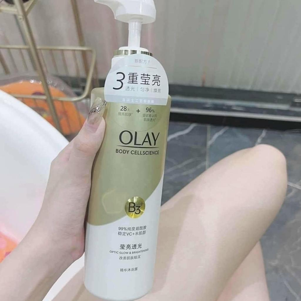 Sữa Tắm OLAY B3+ Vtamin C Siêu Dưỡng Trắng Da, Cấp Ẩm Và Đàn Hồi Cho Da Chai 500ml Chính Hãng
