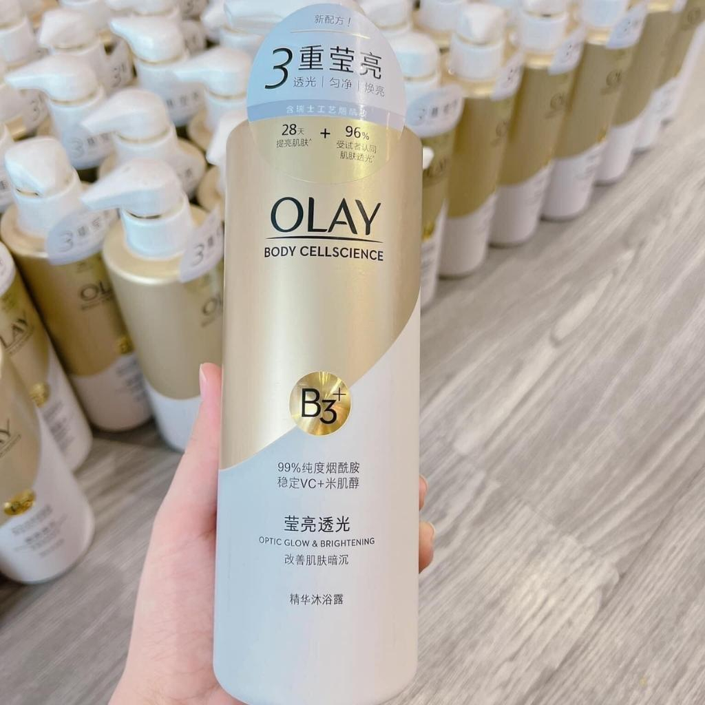 Sữa Tắm OLAY B3+ Vtamin C Siêu Dưỡng Trắng Da, Cấp Ẩm Và Đàn Hồi Cho Da Chai 500ml Chính Hãng