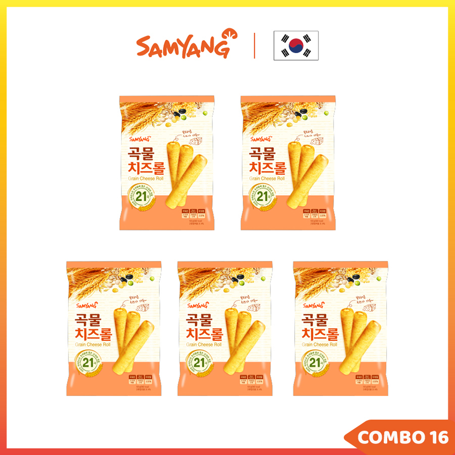 Combo 5 gói bánh xốp ngũ cốc nhân phô mai Samyang