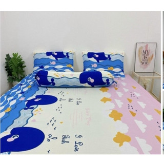 Bộ Drap Thun Hàn Quốc Mát Lạnh {4 MÓN} Cực Hot