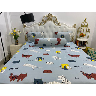 Bộ Drap Thun Hàn Quốc Mát Lạnh {4 MÓN} Cực Hot