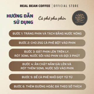 Cà phê ngon cho quán - Arabica Hậu Chua Nhẹ, Thơm  – Pha Phin/Máy – Túi 250g – REAL BEAN COFFEE