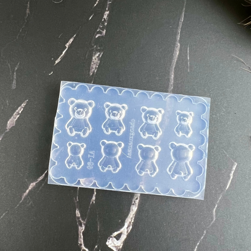 Khuôn silicon làm phụ kiện trang trí móng họa tiết chữ số 3D độc đáo